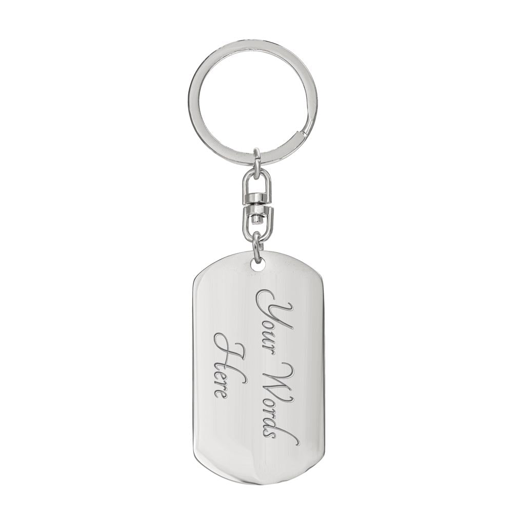Dog Tag Keychain - Boyfriend, Valentine's Day, Boyfriend Gift, Valentine's Gift to Boyfriend