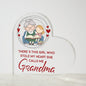 Grandma - Granddaughter Acrylic Heart