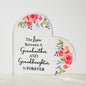 The Love Between a Grandmother and Granddaughter - Acrylic Heart