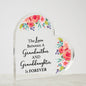 The Love Between a Grandmother and Granddaughter - Acrylic Heart