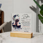 Timeless Love: Square Acrylic Plaque – A Heartfelt Gift from Mother to Daughter