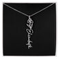 Birth Flower Name Necklace