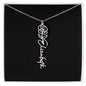 Birth Flower Name Necklace
