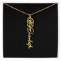 Birth Flower Name Necklace