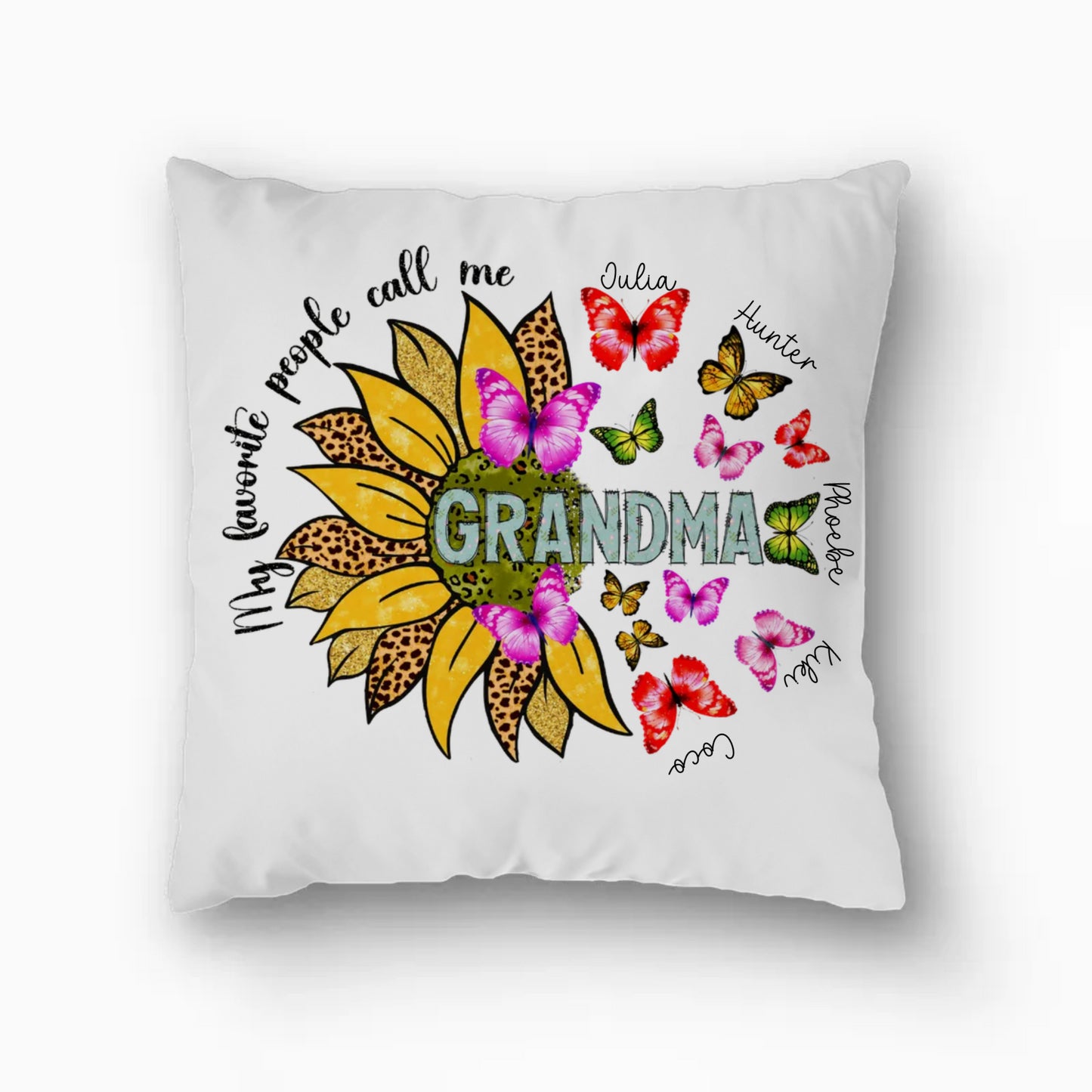 My Favorite People Call Me - Personalized up to 5 Names - Square Pillow