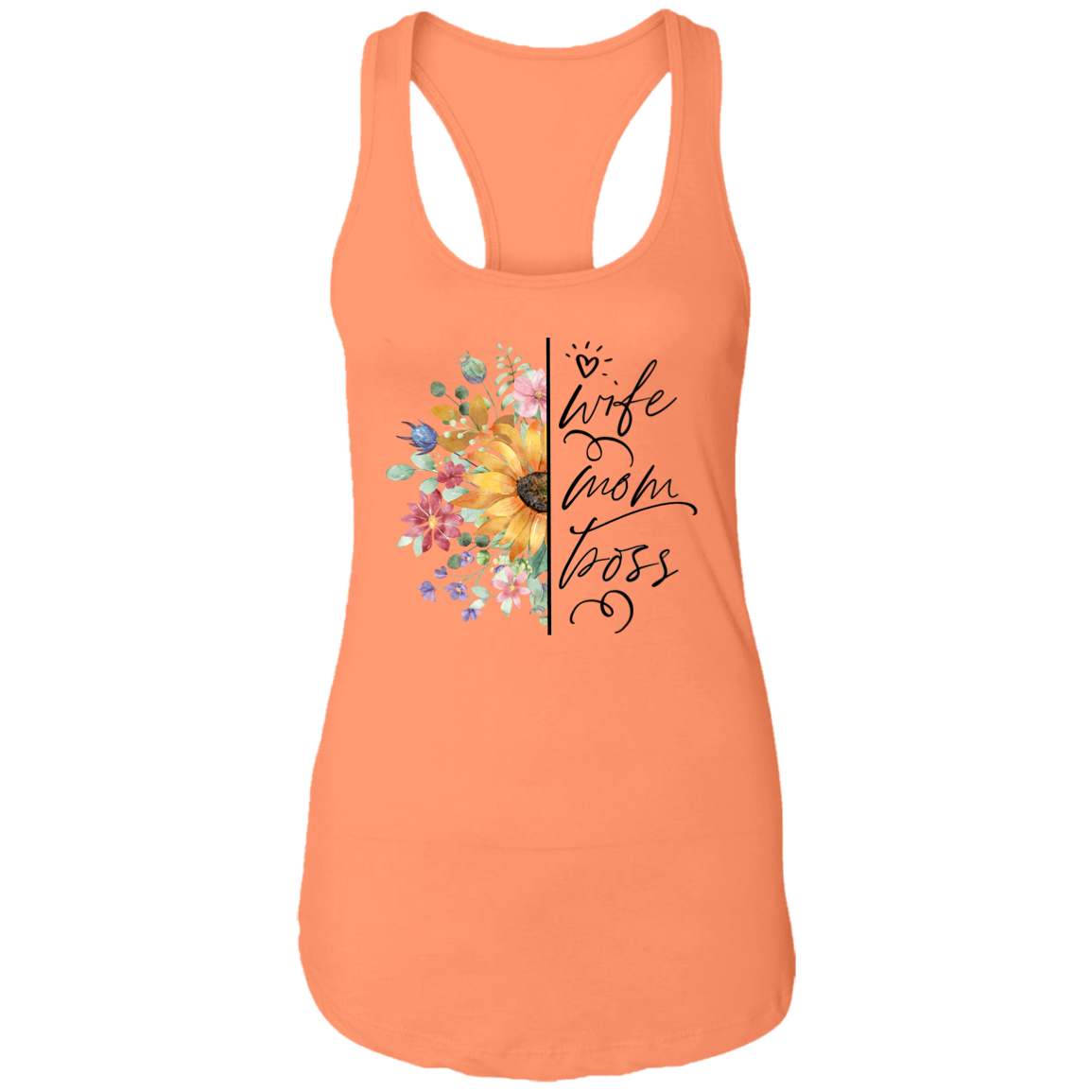 Wife, Mom, Boss Ladies Ideal Racerback Tank