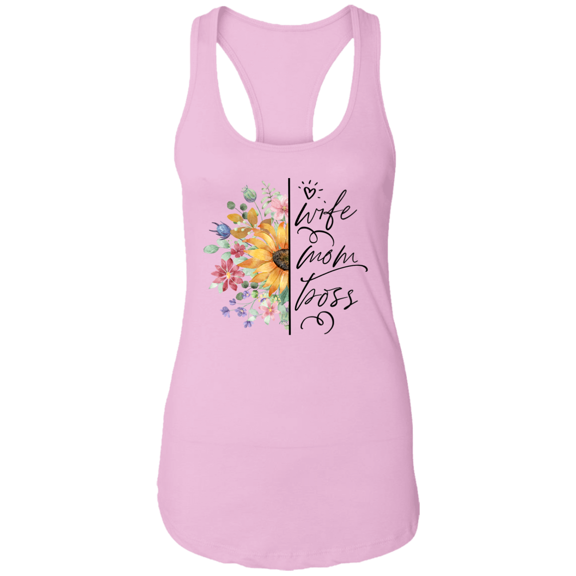Wife, Mom, Boss Ladies Ideal Racerback Tank