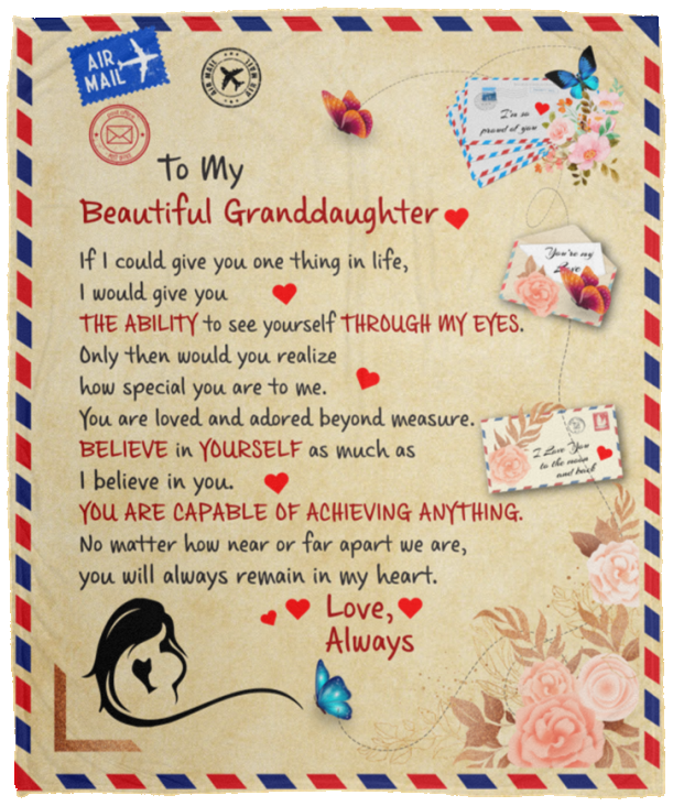 To My Beautiful Granddaughter | Cozy Plush Blanket
