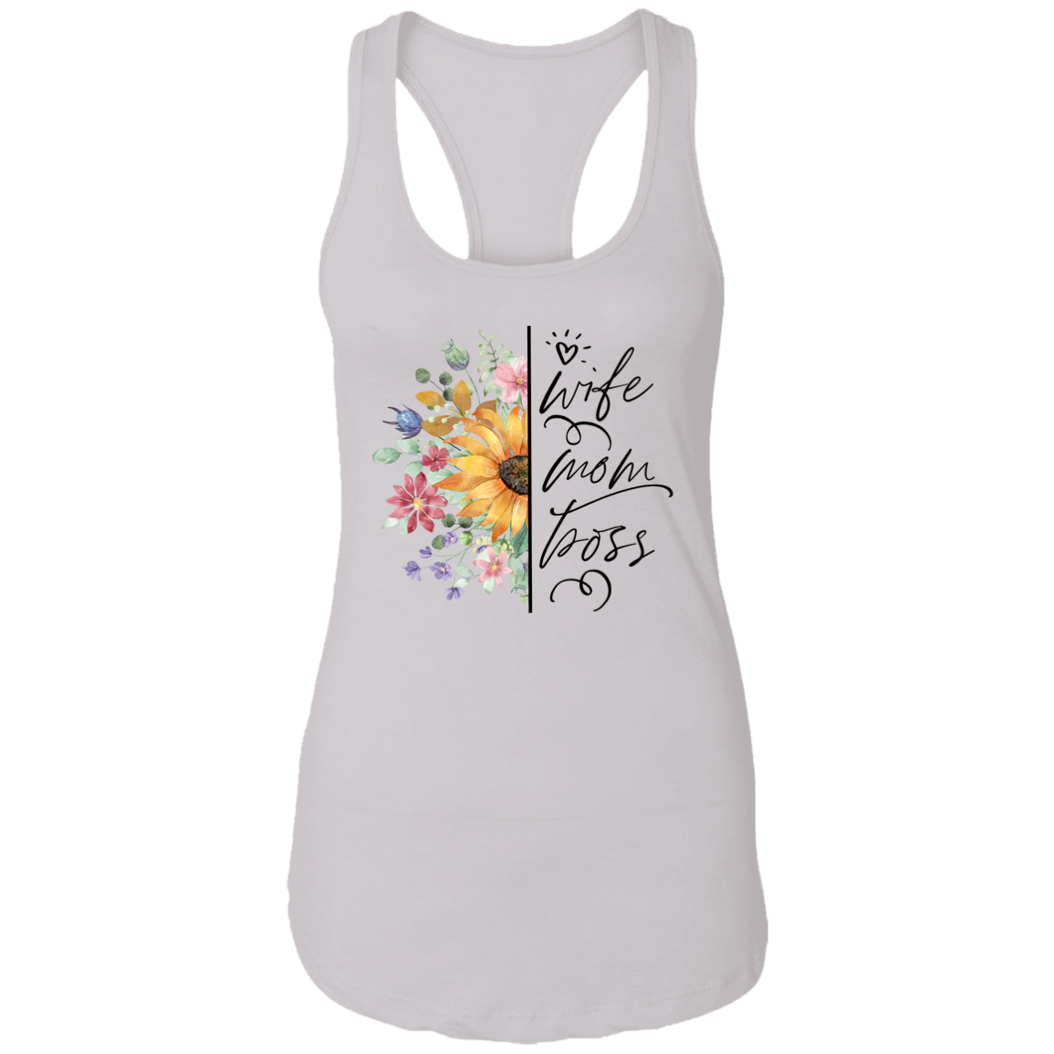Wife, Mom, Boss Ladies Ideal Racerback Tank