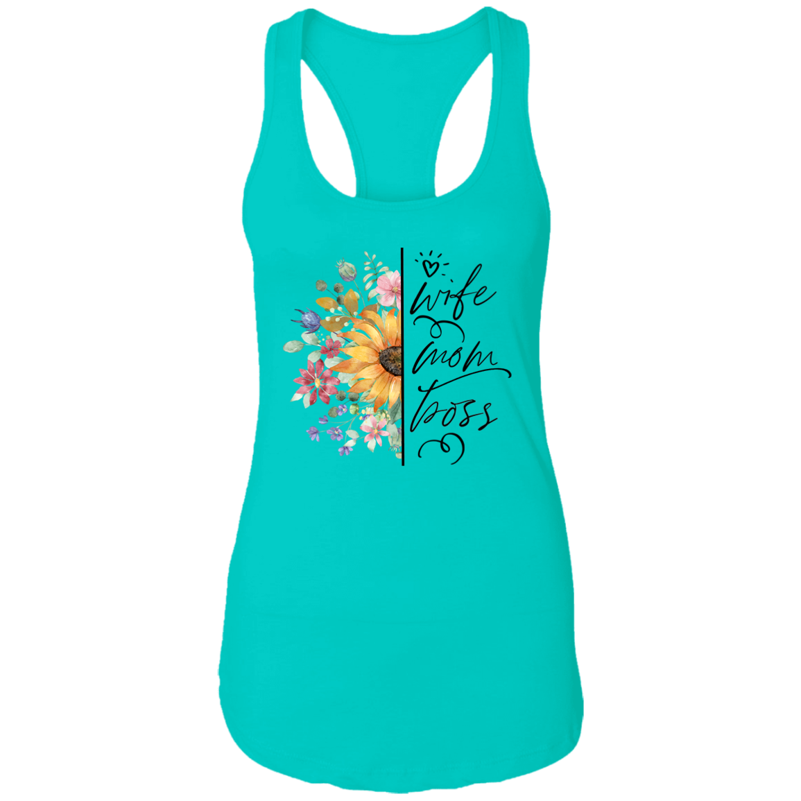 Wife, Mom, Boss Ladies Ideal Racerback Tank