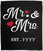 Mr & Mrs | Personalized Cozy Plush Fleece Blanket - 50x60