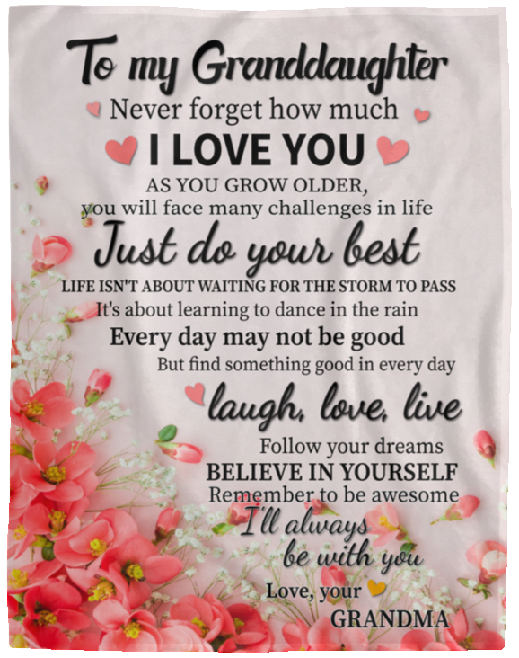 To My Granddaughter | Cozy Plush Fleece Blanket - 50x60