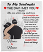 Personalized To My Soulmate | Plush Blanket - 50x60