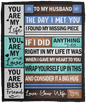 To My Husband | Cozy Plush Fleece Blanket - 50x60