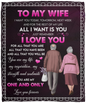 To My Wife | Cozy Plush Fleece Blanket - 50x60