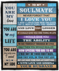 To My Soulmate | Cozy Plush Fleece Blanket - 50x60