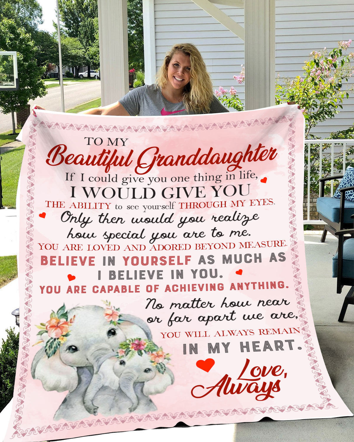 To My Beautiful Granddaughter | Cozy Plush Blanket