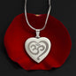Engraved Heart Necklace | Namaste Symbol