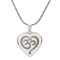Engraved Heart Necklace | Namaste Symbol