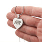 Mama Bear - Engraved Heart Necklace