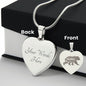 Mama Bear - Engraved Heart Necklace