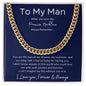 To My Man | Promise Necklace | Cuban Link Chain for Him