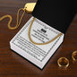 TO MY MAN - STRAIGHTEN YOUR CROWN - CUBAN LINK NECKLACE