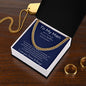 To My Man | Promise Necklace | Cuban Link Chain for Him