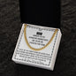 TO MY MAN - STRAIGHTEN YOUR CROWN - CUBAN LINK NECKLACE