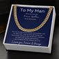 To My Man | Promise Necklace | Cuban Link Chain for Him