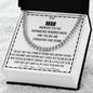 TO MY MAN - STRAIGHTEN YOUR CROWN - CUBAN LINK NECKLACE