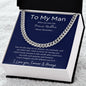 To My Man | Promise Necklace | Cuban Link Chain for Him