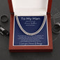 To My Man | Promise Necklace | Cuban Link Chain for Him