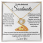 To My Soulmate | I Love You More Than Pizza | Love Knot Necklace