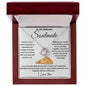To My Soulmate | I Love You More Than Pizza | Love Knot Necklace