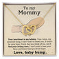 To My Mommy - Love, Baby Bump | Interlocking Hearts Necklace