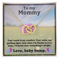 To My Mommy - Love, Baby Bump | Interlocking Hearts Necklace