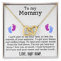 To My Mommy - Love, Baby Bump | Interlocking Hearts Necklace