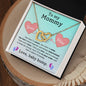 To My Mommy - Love, Baby Bump | Interlocking Hearts Necklace