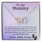 To My Mommy - Love, Baby Bump | Interlocking Hearts Necklace