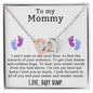 To My Mommy - Love, Baby Bump | Interlocking Hearts Necklace