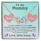 To My Mommy - Love, Baby Bump | Interlocking Hearts Necklace