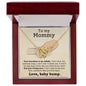 To My Mommy - Love, Baby Bump | Interlocking Hearts Necklace