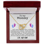 To My Mommy - Love, Baby Bump | Interlocking Hearts Necklace