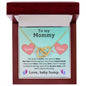 To My Mommy - Love, Baby Bump | Interlocking Hearts Necklace