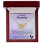 To My Mommy - Love, Baby Bump | Interlocking Hearts Necklace