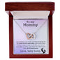 To My Mommy - Love, Baby Bump | Interlocking Hearts Necklace