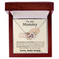 To My Mommy - Love, Baby Bump | Interlocking Hearts Necklace