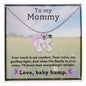 Engraved Baby Feet with Birthstone Necklace for Mom-To-Be