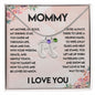 Engraved Baby Feet with Birthstones Necklace for Mom